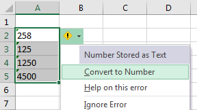 Cara Mengubah Teks Menjadi Angka Menggunakan Menu Convert to Number Dalam Excel Cara Mengubah Teks Menjadi Angka Menggunakan Menu Convert to Number Dalam Excel